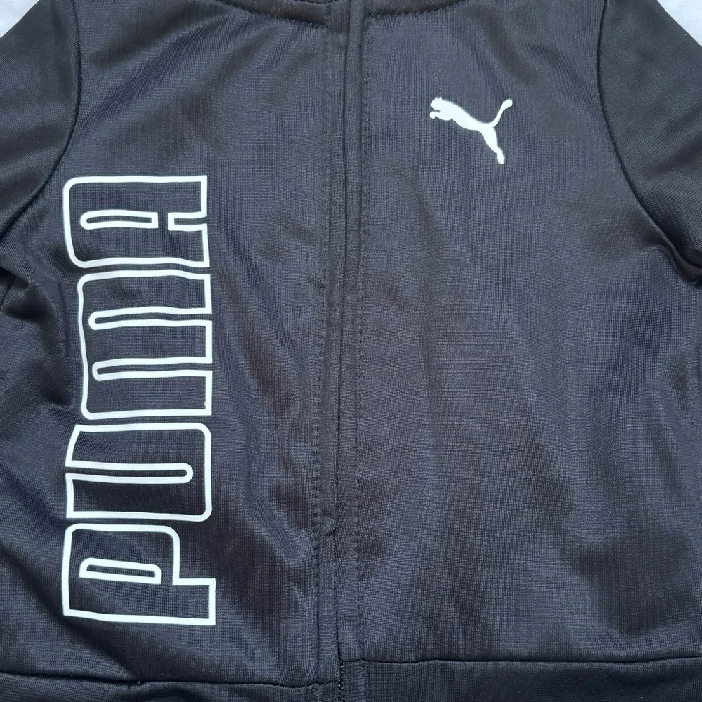 Puma Baby Boy Black & White Track Suit / Pants and Zip Up Jacket 3-6 Months - Picture 5 of 10